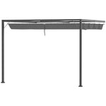 Outdoor Pergola Retractable Canopy Wall Mounted Gazebo