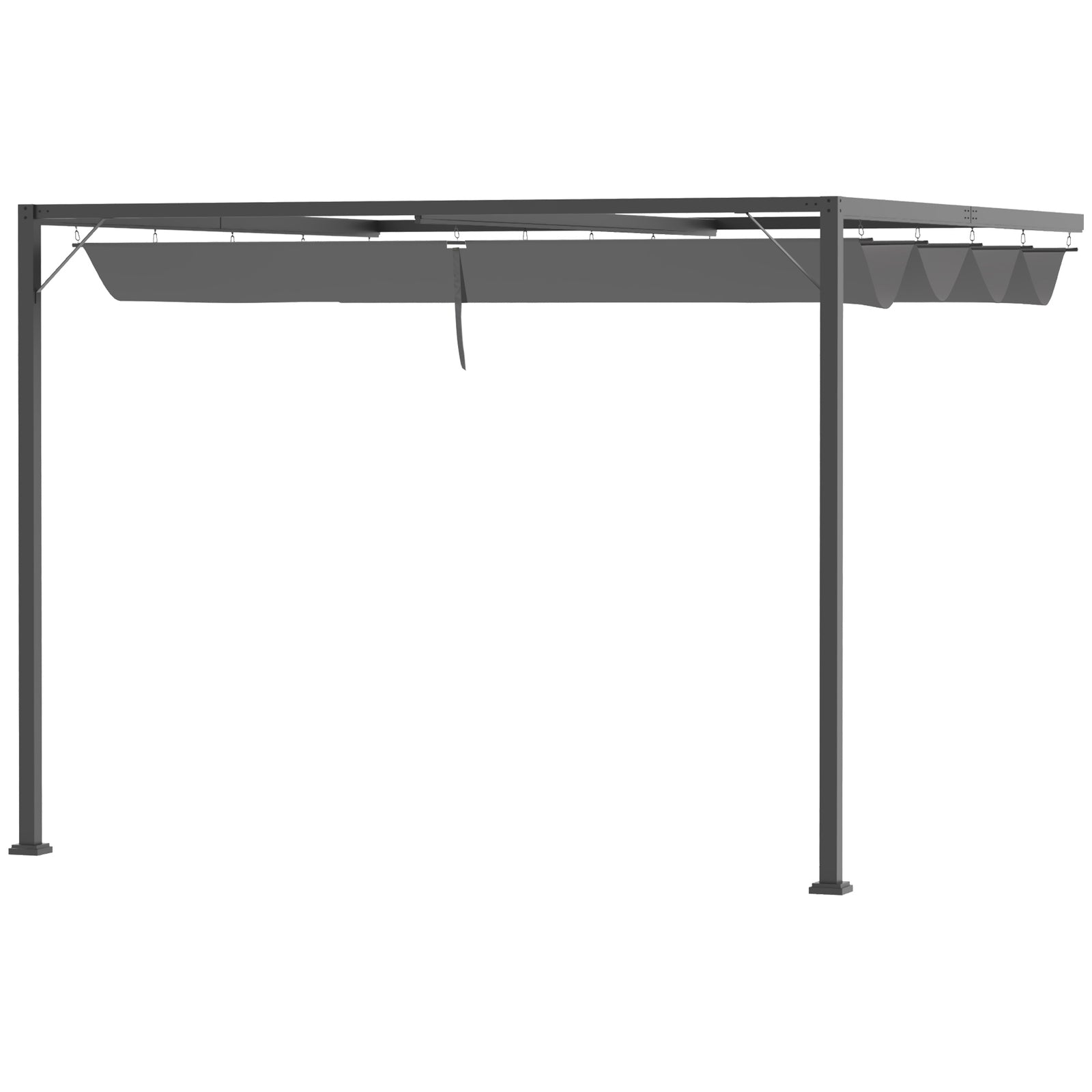Outdoor Pergola Retractable Canopy Wall Mounted Gazebo