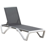 Outdoor Chaise Lounge W/ Adjustable Back