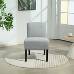 Elara Fabric Armless Accent Chair | Light Grey