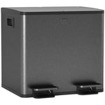2 X 15l Dual Kitchen Bin Pedal Bin For Recycling And Waste | Black