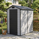 4x6 Ft Outdoor Garden Plastic Storage Shed | Black