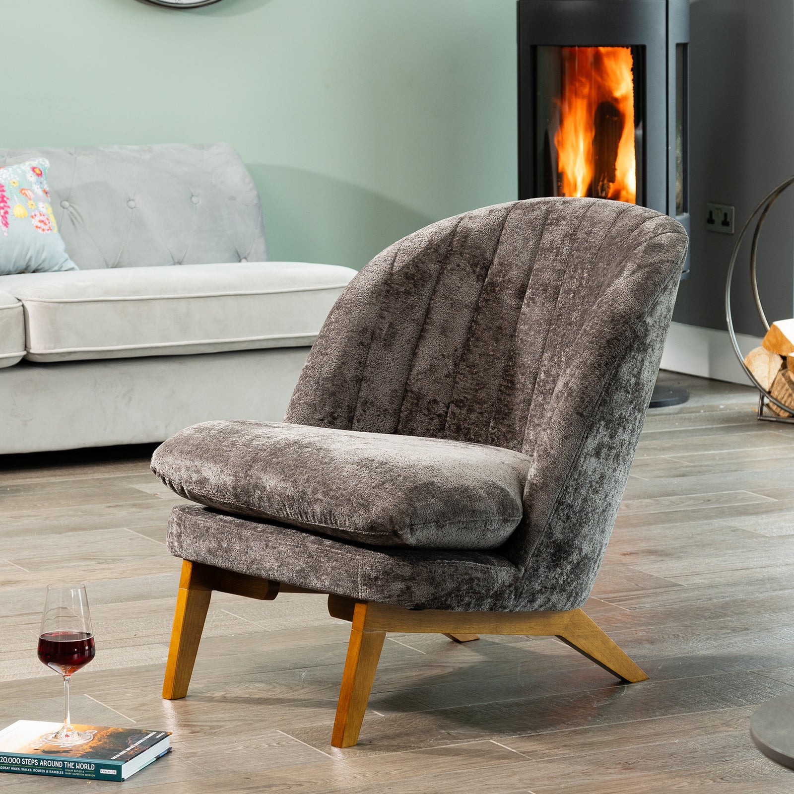 Mateo Fabric Accent Chair | Grey