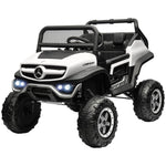 12v Licensed Mercedes-benz Unimog, Kids Electric Ride On Car | White