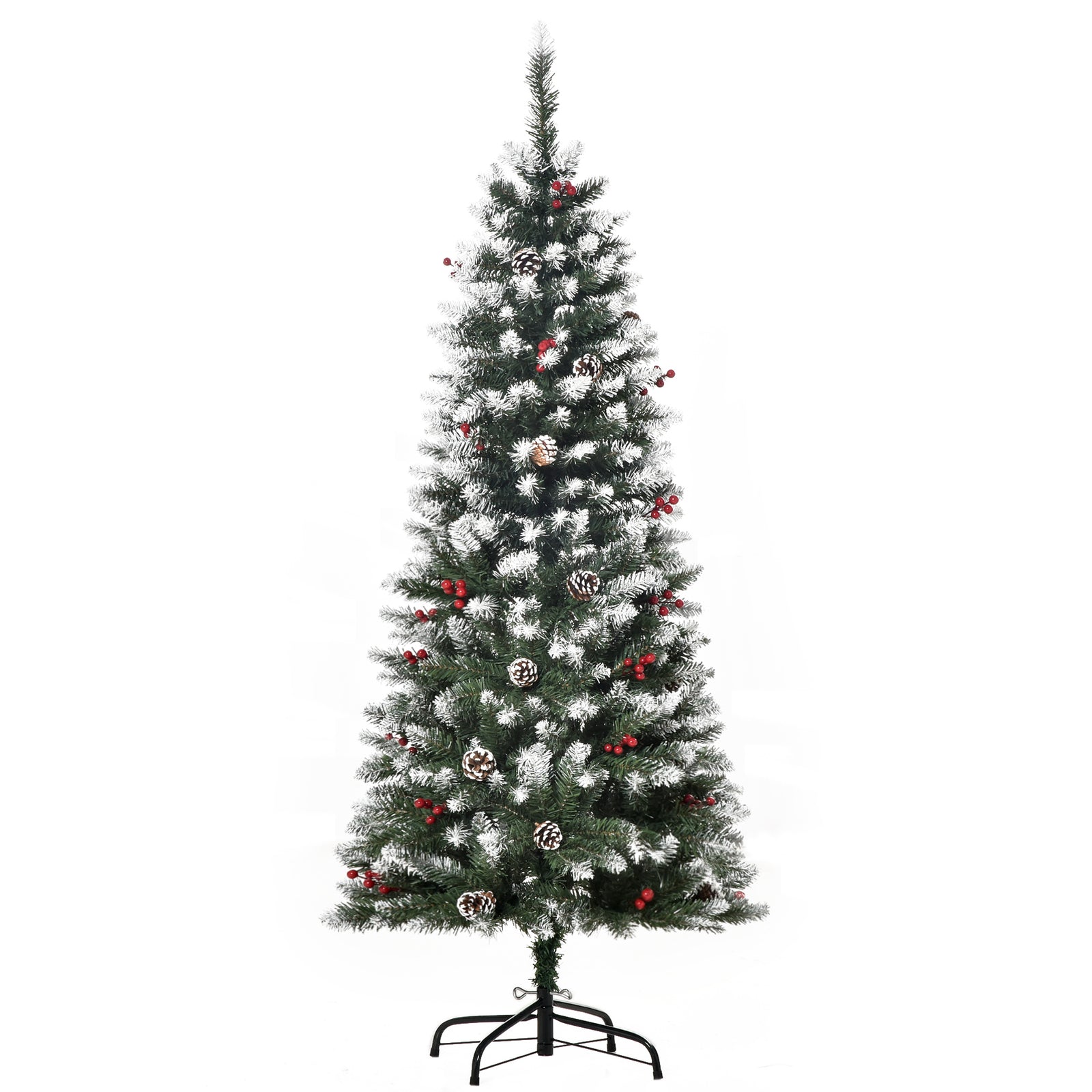 5/6ft Artificial Christmas Tree Xmas Decor With Pinecone | 5ft | Green