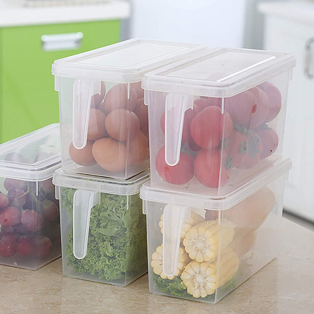 4pcs Clear Refrigerator Food Storage Container