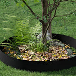 5-piece Galvanised Steel Lawn Edging Set With Serrated Edge | Black