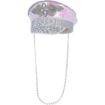 Deluxe Sequin & Pearl Bride Captains Hat