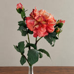 60cm Peony Artificial Flower Pink 1 Flower 3 Buds
