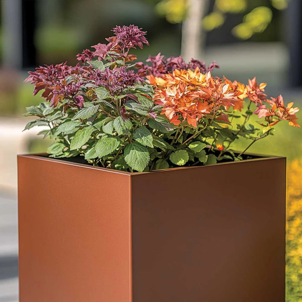 Zinc Galvanised Square Planter | 60cm x 60cm x 60cm | Copper