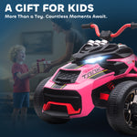 12v Kids Electric Ride On Car, Battery Powered Ride On Atv | Pink