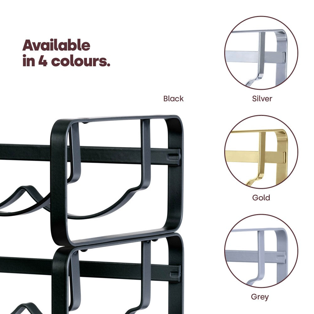 Modular Wine Rack Set Of 2 - Matte Black