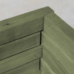Pine Wooden Trough Planter With Feet | 120cm x 42cm x 38cm | Green