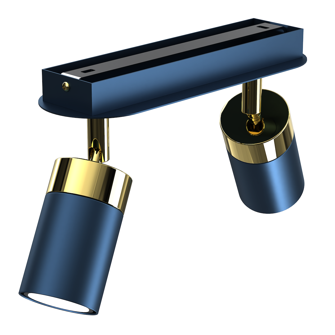 Ceiling Lamp Joker Navy Blue/gold 3xgu11