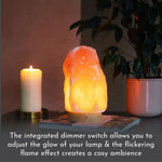Himalayan Salt Lamp Home Decor Mood Light With Dimmer And Flame Main