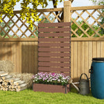 Garden Planter With Trellis For Climbing Plants | Brown
