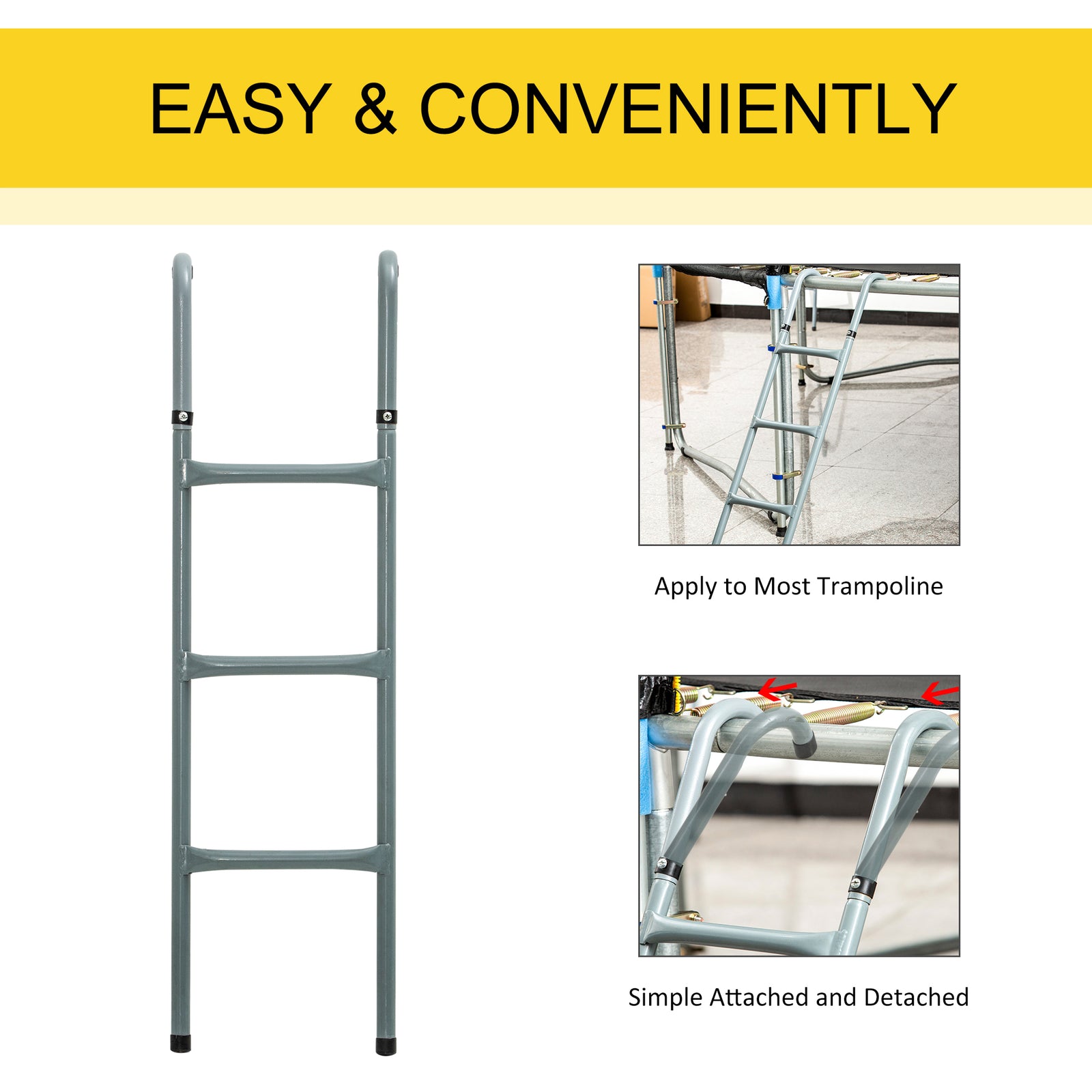Replacement Ladder For 12ft Kids Trampoline | Silver