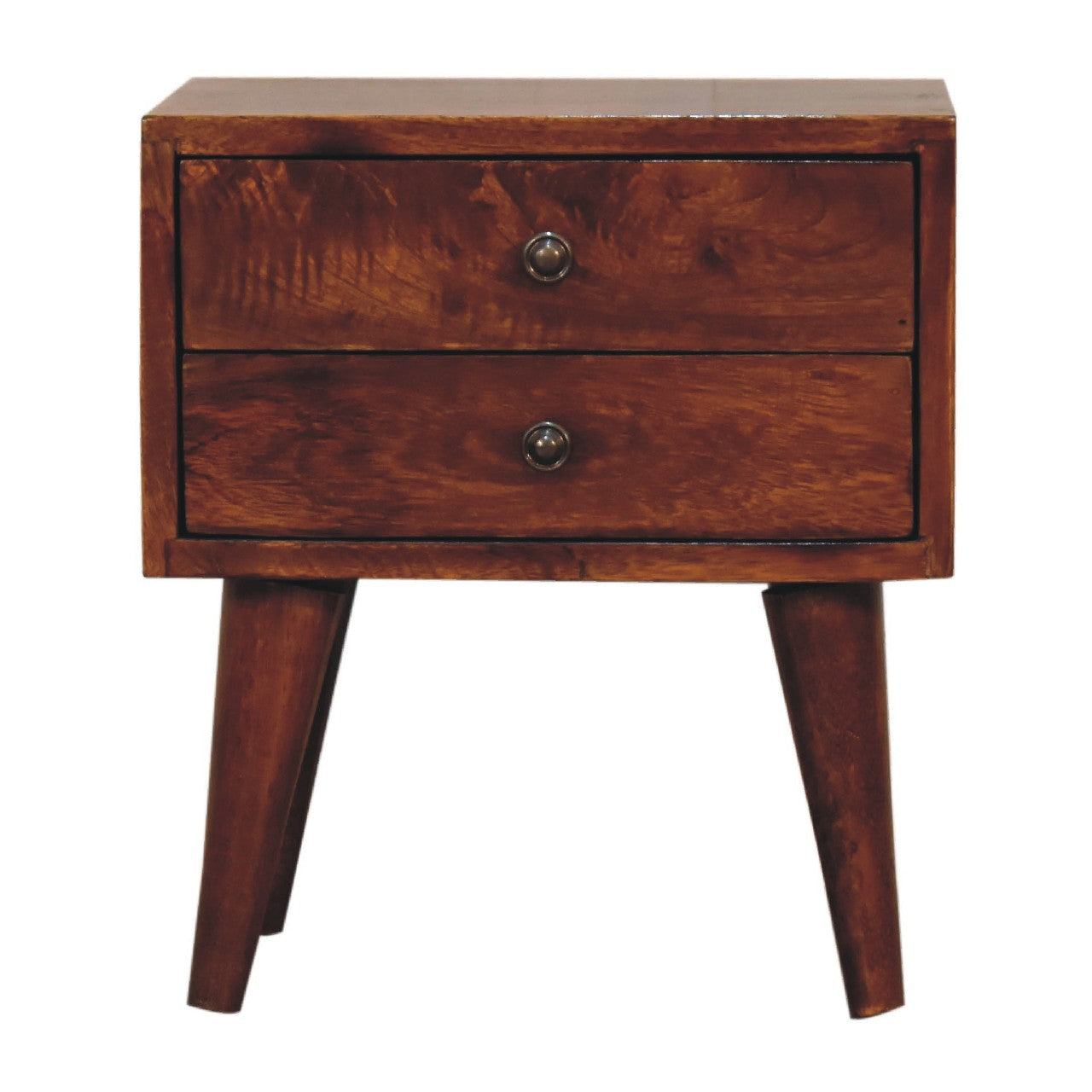 Solid Wood Mini Chestnut Modern Bedside