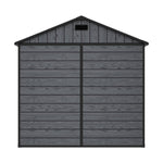 8x4ft Outdoor Apex Roof Storage Shed With Floor, Window,2 Vents & Double Lockable Doors,wood Grain Design