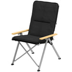 Padded Camp Chair Outdoor High Back Folding Recliner W/ Bag | Black