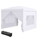 3mx3m Pop Up Gazebo Party Tent Canopy Marquee W/ Storage Bag | White