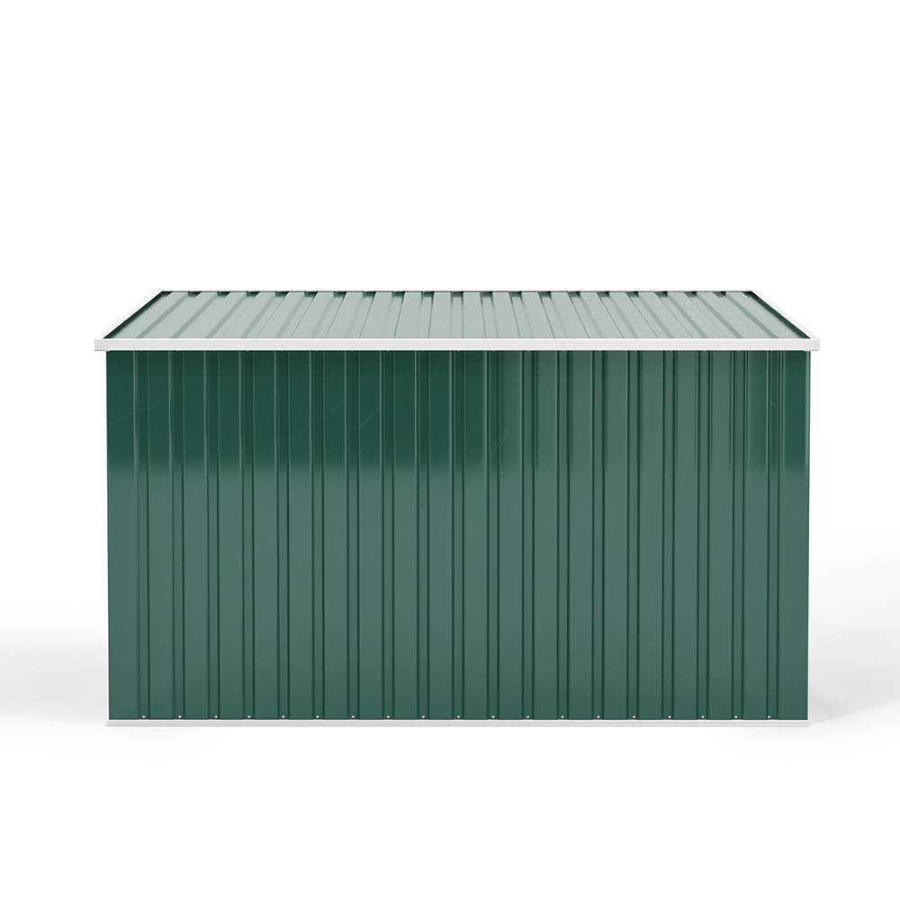 Garden Storage Shed Bike Metal Pent Tool Shed House Galvanized Steel Can Put 3-4 Bicycles (d105x W210x H130cm) | Green