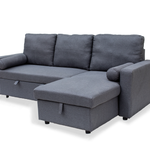Manhattan 3 Seat Corner Sofa Bed Set - Left Or Right | Grey