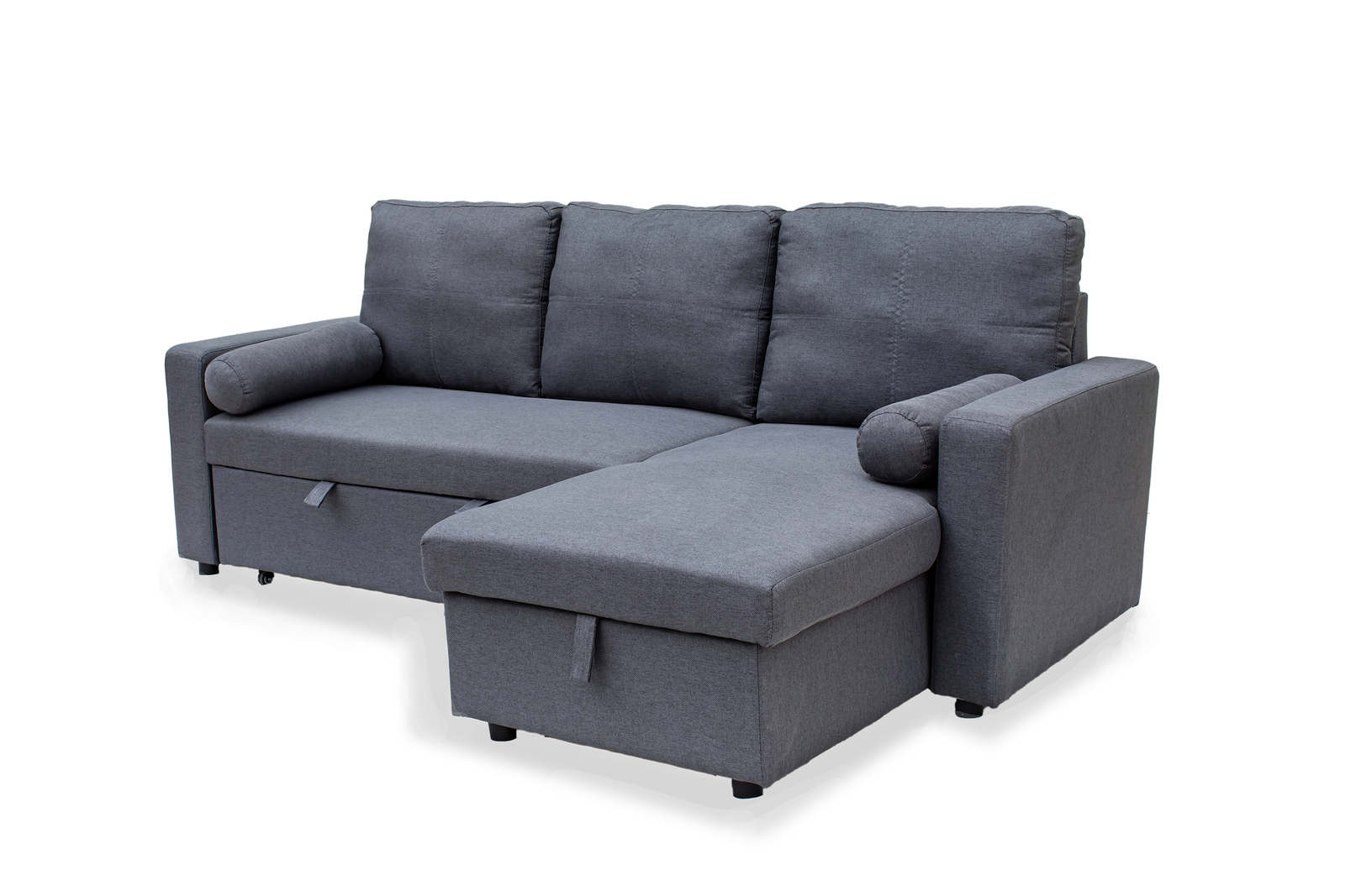 Manhattan 3 Seat Corner Sofa Bed Set - Left Or Right | Grey