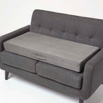 Faux Suede Orthopaedic Foam 2 Seater Booster Cushion | 50cm x 100cm | Grey