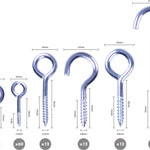 St Helens 151 Piece Screw-in Metal Ceiling And Wall Hook Kit - General Purpose Hooks In 6 Different Sizes