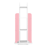 360°rotating Kids' Bookshelf Wooden House Frame Book Storage Organizer For Children | Pink