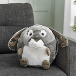 Soft Giant Handwarmer Cozy Plush Rabbit | 30cm x 30cm | Brown