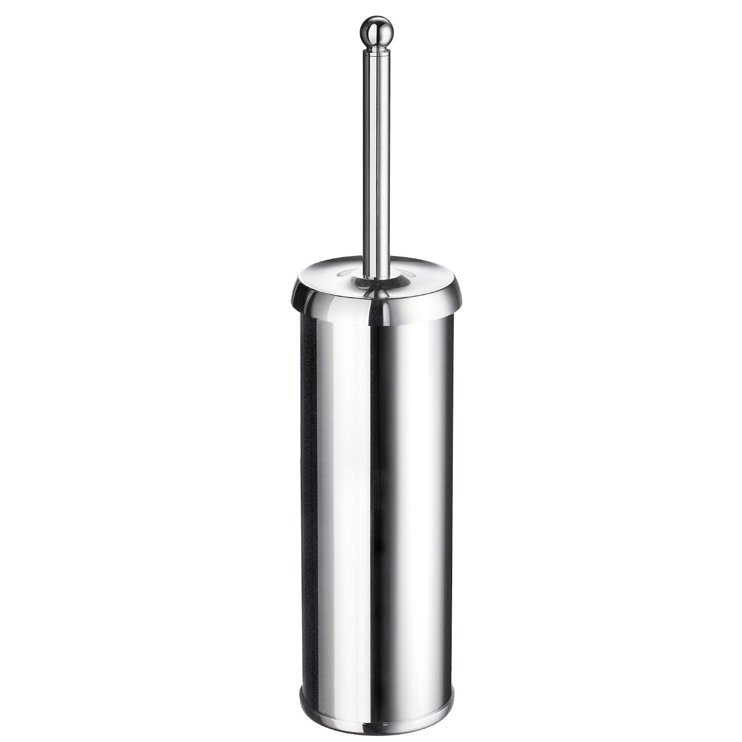 Freestanding Toilet Brush And Container With Plastic Insert | Polished Chrome
