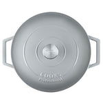Cast Iron Casserole Dish 28cm Oven Proof Pan & Lid | 28cm | Gray