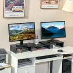 Monitor Stand Screen Riser Adjustable Length For Two Laptop