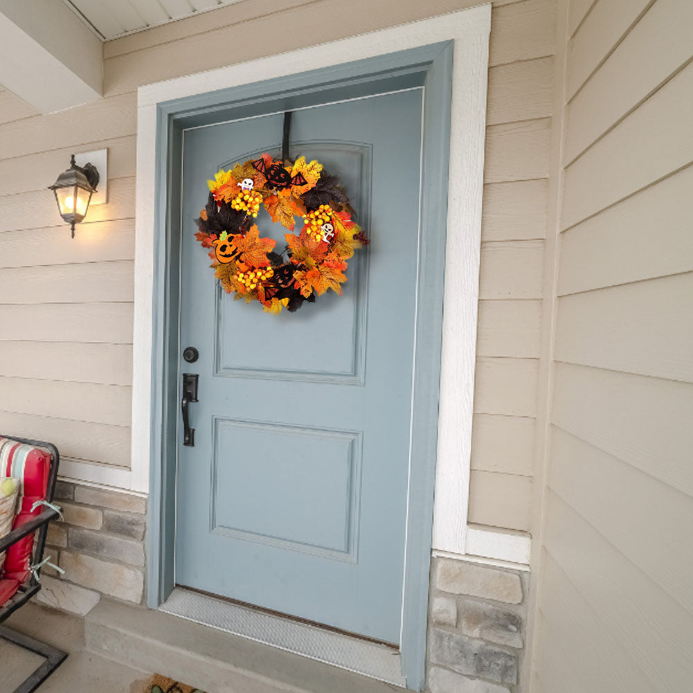 Realistic Halloween Decoration Wreath With Led Lights