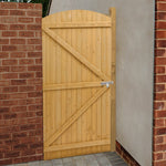 90cm W X 150/180/210cm H Semi Braced Arch Top Strong Wooden Garden Gate | 210cm