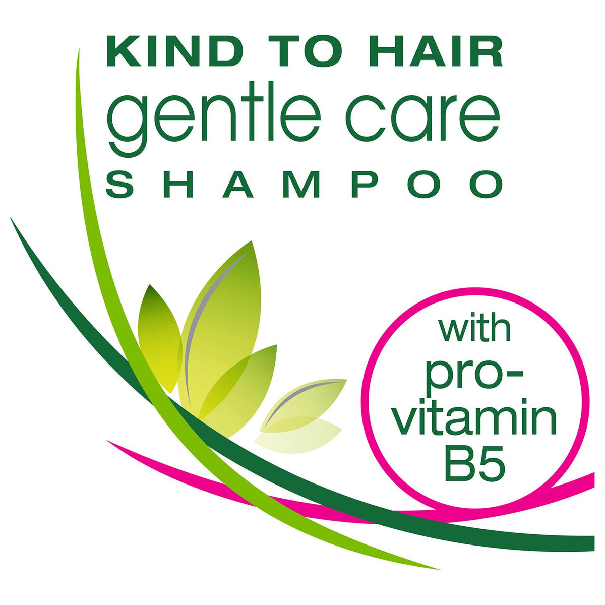 6 X 400ml Kind To Hair Gentle Care Shampoo With Vitamin B5 | Set of 6 | White