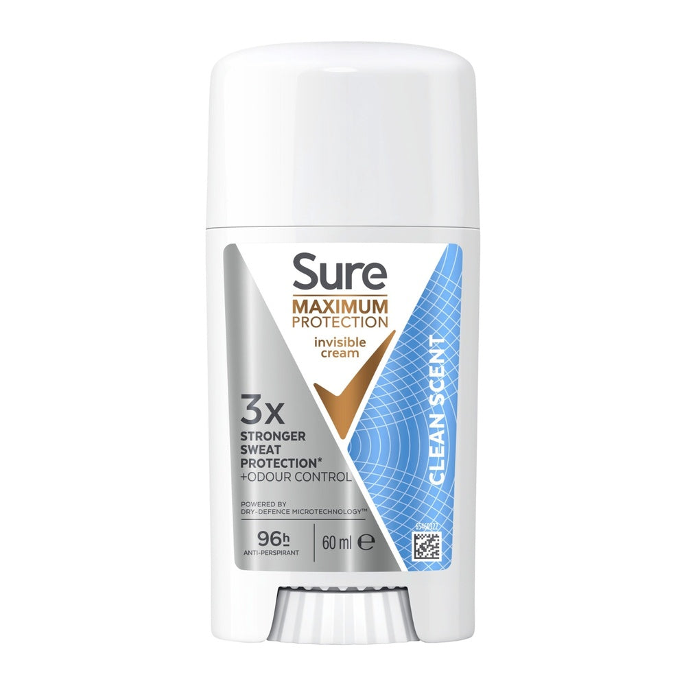 Women Maximum Protection Anti-perspirant Cream, Clean Scent, 60ml | Set-of-6
