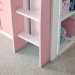 Lacy Storage Mid Sleeper Bed | Single | Pink