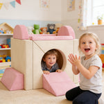 Kids Play Sofa, 12 Pieces Foam Modular Convertible Sofa | Pink