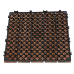 27 Pcs Black Wooden Deck Tiles 30x30 Cm For Patio/deck | Brown