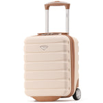 45x36x20cm Cabin Carry On Luggage with Medium Case and Large Size Check-in Hold Suitcase | Cabin | Cream
