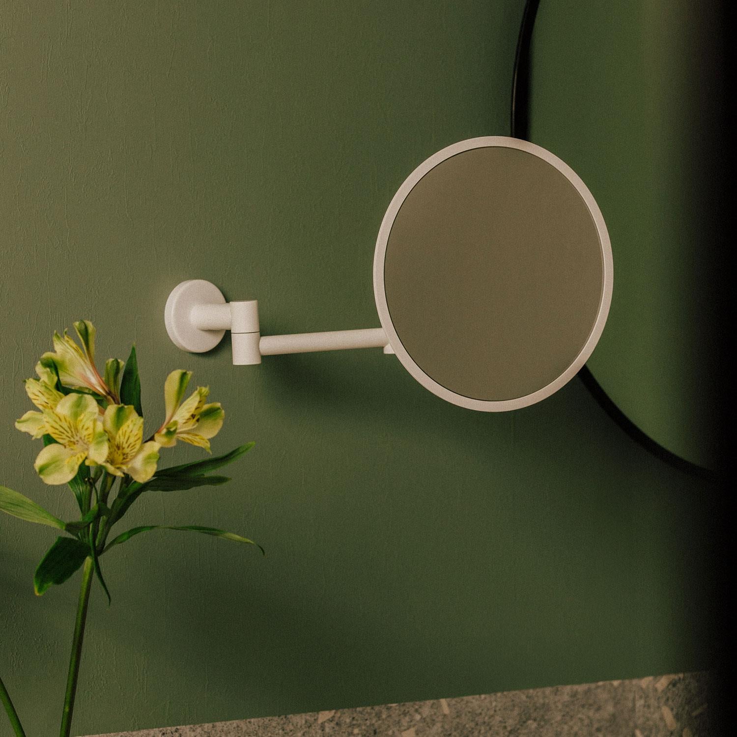 Wall Magnifying Mirror, Matt Black Architect Sp (x5)