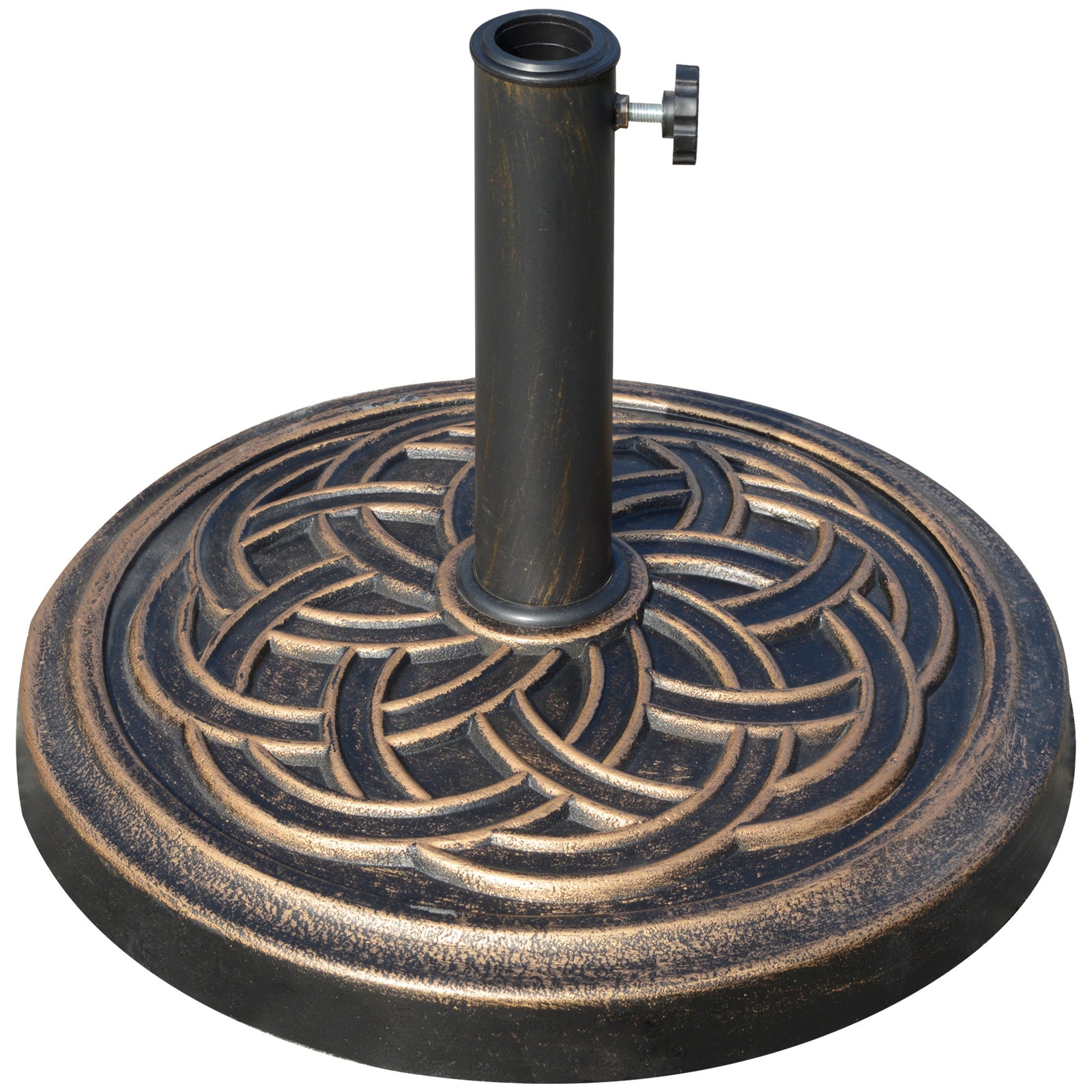 Heavy Duty Round Parasol Base, Bronze