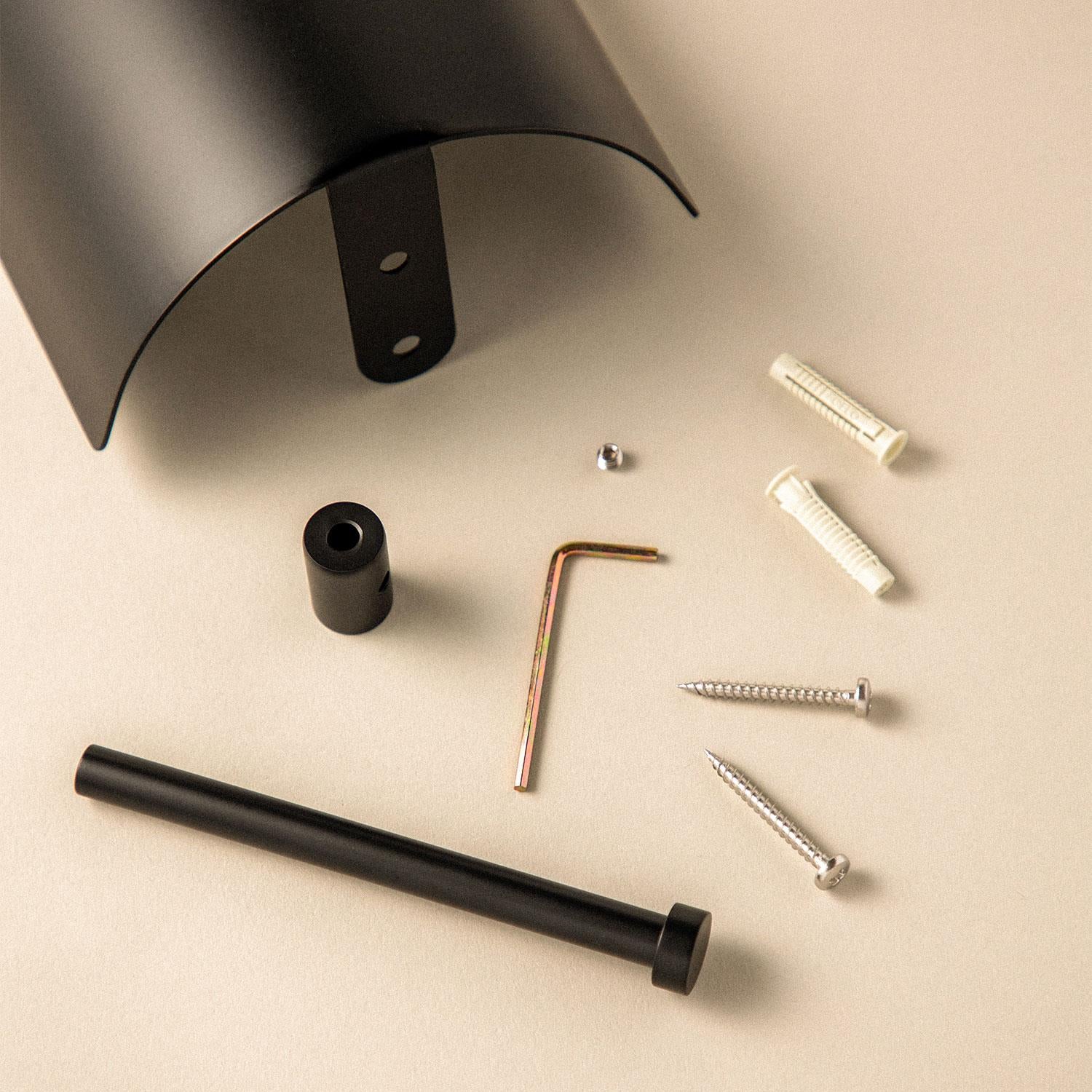 Paper Holder With Cover Matt Black Logic