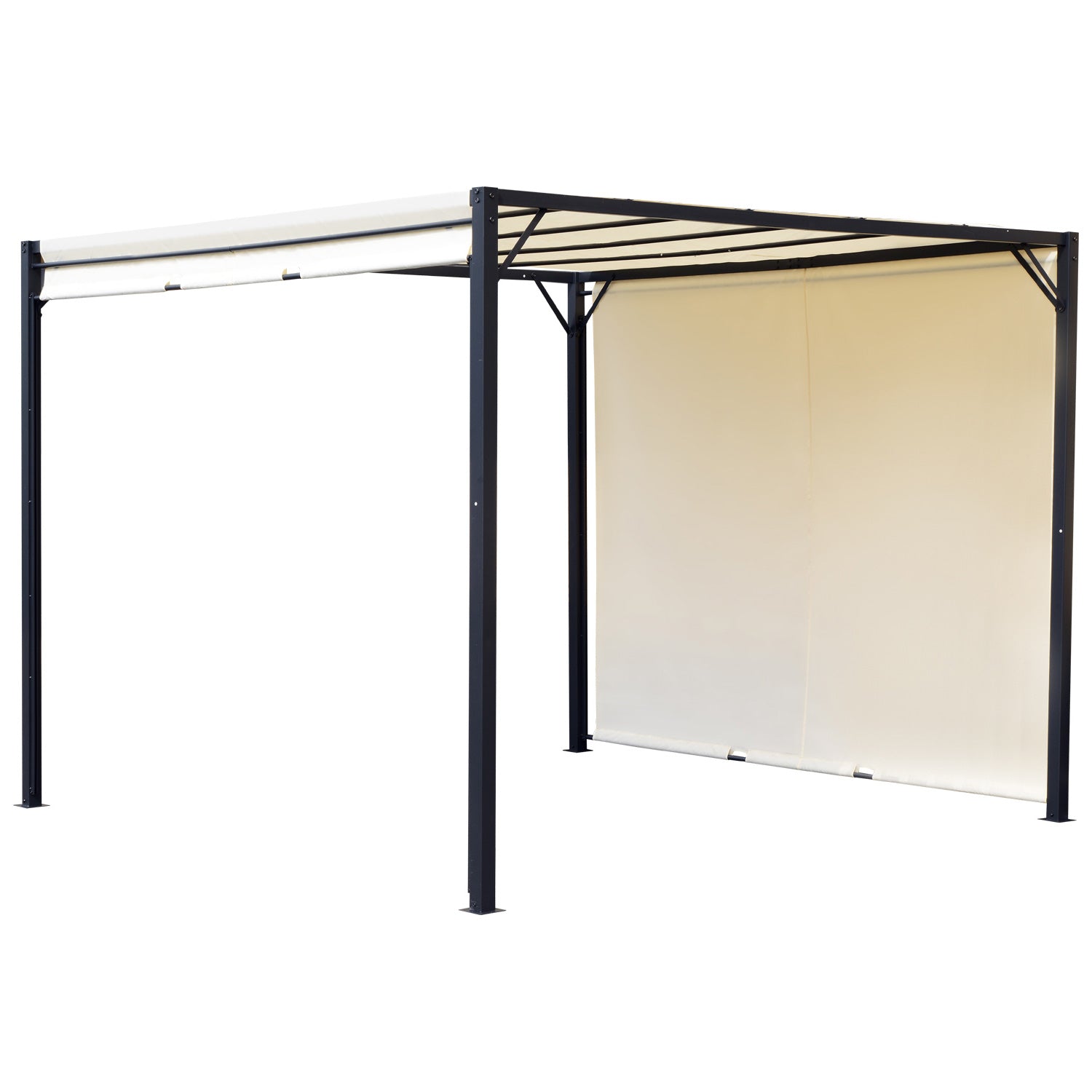 3 X 3m Pergola Metal Gazebo Outdoor Sun Shade Shelter Canopy