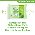 Double Sided Cleansing Biodegradable Facial Wipes, 25pcs | Set of 2