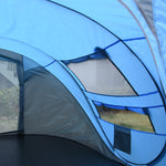 4-5 Person Camping Tent Dome Pop-up Tent  With Windows | Sky Blue