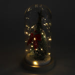 Led Glass Dome Christmas Tree Tabletop Decoration Ribbon And Star